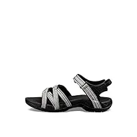 teva femme tira sandales bout ouvert, noir (black/white multi bwml), 41 eu