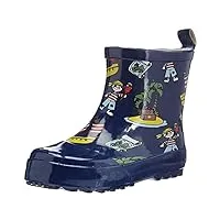 playshoes bottes en caoutchouc basses bottes de pluie mixte enfant, l'Île des pirates, 25 eu