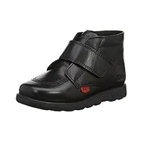 kickers mixte enfant fragma strap leather boots unisex shoes bottes, noir (black), 22 eu