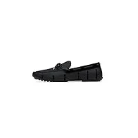 swims men's braided lace luxe loafers, black/graphite, 8 m us