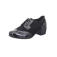 solidus 35004-00466, chaussures de ville à lacets pour femme - noir - noir,