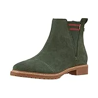 toms cleo chelsea womens boots 35.5 eu water resistant dusty olive suede