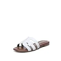 sam edelman -bay slide. mules pour femme, blanc (bright white leather), 38 eu