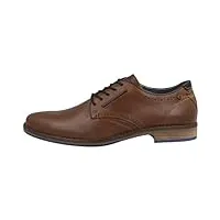 bullboxer 773k25263b2499su00 chaussures à lacets en cuir lisse pour homme - marron - mittel-braun, 41 eu