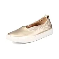 kenneth cole new york women's kam ballet flat stretch sneaker, light gold, 9.5 m us
