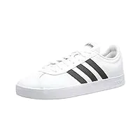 adidas homme vl court 2.0 shoes chaussures de fitness, cloud white core black, fraction_43_and_1_third eu