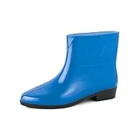 ladeheid bottines bottes de pluie chaussure femme lazt201801 (bleu, 39 eu)