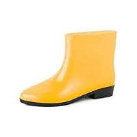 ladeheid bottines bottes de pluie chaussure femme lazt201801 (jaune, 39 eu)