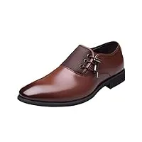 dadawen chaussure mocassins homme/classic oxford chaussures cuir homme brun(c) 43