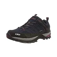 cmp homme rigel low trekking shoes wp chaussures de randonnée basses, (asphalt-syrah 62bn), 44 eu