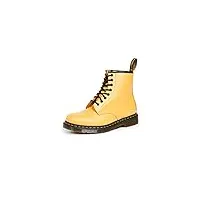 dr. martens 8 yeux boot, rangers mixte, yellow smooth, 42 eu