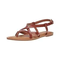 amazon essentials sandales à lanières décontractées femme, havane, 38 eu