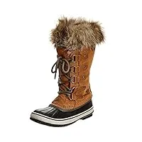 sorel 1708791 women's joan of arctic boot, camel brown/black- 6