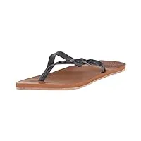 roxy femme liza tongs sandale, noir/noir, 40 eu