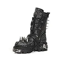 new rock black men boots metallic collection heavy punk spikes m.1535-s1 (numeric_43)