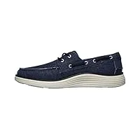 skechers status 2.0- lorano chaussures bateau homme bleu (navy canvas nvy) 47.5 eu