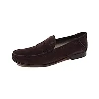 f0270 mocassino uomo brown tod’s scarpe suede loafer shoe man [6.5]