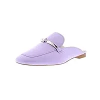 kate spade womens laura slip on leather loafer mule purple us 10 medium (b,m)