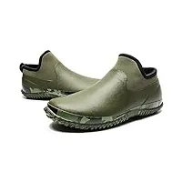 tengta unisexe imperméable chaussures de jardinage femmes cheville bottes de pluie hommes chaussures de lavage de voiture armée verte 40