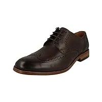 clarks james wing chaussures richelieu formelles pour homme - - marron foncé., 43 eu