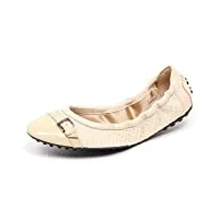 f3892 ballerina donna beige tod’s scarpe effetto squame scales effect shoe woman [36.5]