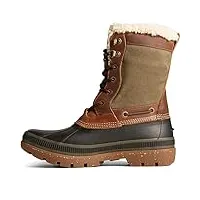 sperry men's ice bay tall boot boot, brown/olive, 12.0 m us