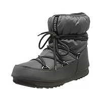 moon-boot femme low nylon wp bottes de neige, gris (grigio 006), 37 eu