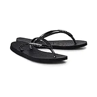 havaianas slim glitter femme sandales noir