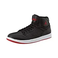 nike homme jordan access chaussures de basketball, multicolore (black/gym red-white 001), 44 eu
