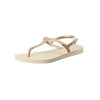 havaianas twist, sandale plate femme, beige sand grey 0154, 39/40 eu