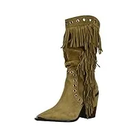 kenneth cole new york women's west side mid fringe fashion boot