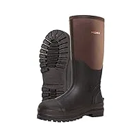 hisea bottes & bottines de sécurité mixte adulte bottes de pluie en néoprène - pour la pêche/la chasse/la boue/l'agriculture,39 eu,marron-marron