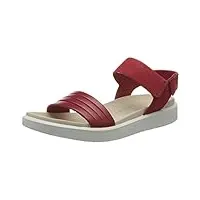 ecco femme flowt sandales bride cheville, rouge (chili red/chili red 51183), 42 eu