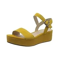 ecco elevate plateau sandal, plateforme femme, jaune (merigold 5366), 40 eu