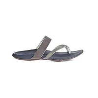 chaco lost coast sandales en cuir pour femme, gris (gris), 35.5 eu