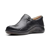 clarks womens un loop 2 walk slip-on shoes, black tumbled, medium width, size 7.5