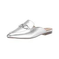 naturalizer women's leanna mules, silver leather, numeric_9_point_5 wide