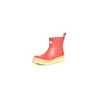 hunter femme original play boot short/mid botte de pluie, red, 39 eu