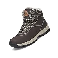 mishansha homme bottes de neige hiver randonnée chaussures trekking imperméable outdoor boots chaudement chaudes fourrure baskets bottines,new marron 43 eu