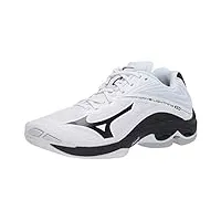 mizuno wave lightning z6 femme chaussure de volleyball, blanc/noir, 39 eu