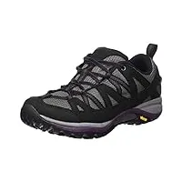 chaussure de marche merrell siren sport 3 gtx pour femme, noir/blackberry, 40 eu