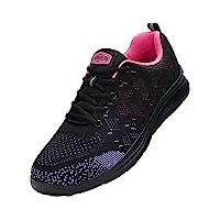 larnmern chaussures de sécurité hommes femme anti-piercing baskets de sécurité embout en acier réfléchissant chaussure de travail légere respirant(violet,39eu)