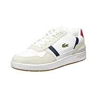 lacoste sport homme baskets t-clip, wht/nvy/red, 42