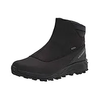 merrell men's thermo kiruna mid zip waterproof snow boot, black/monument, 10.5