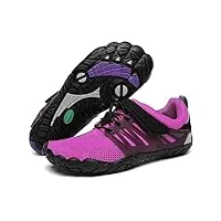 saguaro chaussure minimaliste femme chaussures de trail running outdoor & indoor gym fitness randonnée escalade marche barefoot shoes antidérapant chaussure plage phlox violet, gr.40 eu