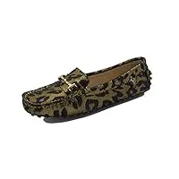 minitoo femme décontractée loafers mocassins chaussures bateau avec boucles en métal serpent or eu 35