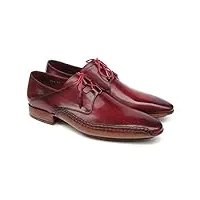 paul parkman chaussures habillées à lacets ghillie pour hommes - bordeaux (id#022-bur), bordeaux, 45 eu