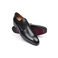 paul parkman chaussures derby en cuir noir pour hommes (id#34dr-blk), noir, 44.5 eu