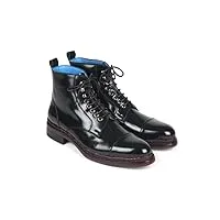 paul parkman bottes en cuir poli noir (id#5075-blk) - noir - noir, 43 1/3 eu