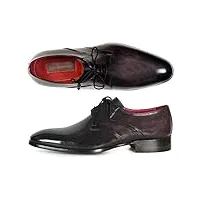 paul parkman chaussures derby pour hommes anthracite noir (id#054f-antblk), noir, 42 eu